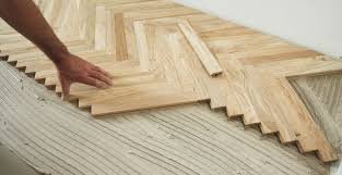Pose en chevrons, mise en place